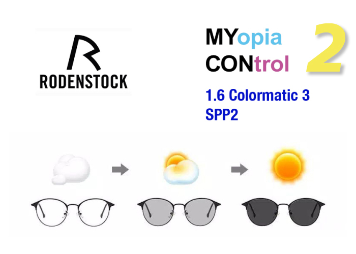 Фотохромные линзы для очков Rodenstock MYCON-2 1.6 Colormatic 3 SPP2 Chestnut Brown