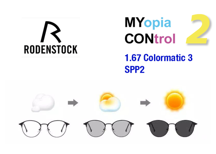 Фотохромные линзы для очков Rodenstock MYCON-2 1.67 Colormatic 3 SPP2 Chestnut Brown