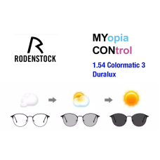Фотохромные линзы для очков Rodenstock MYCON 1.54 Colormatic 3 Duralux Chestnut Brown
