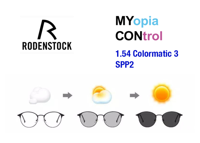 Фотохромные линзы для очков Rodenstock MYCON 1.54 Colormatic 3 SPP2 Chestnut Brown