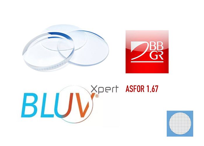 Линзы для очков BBGR ASPHOR 1.67 BLUVXpert (асферика)