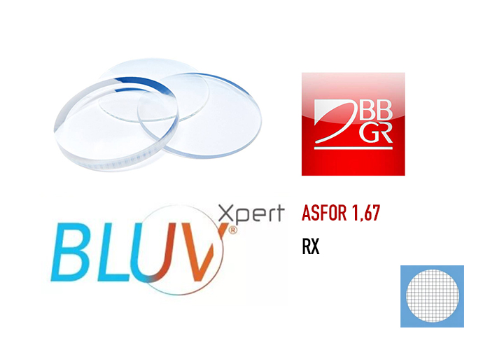 Линзы для очков BBGR ASPHOR 1.67 BLUVXpert RX (асферика)