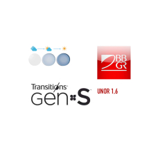 Фотохромные линзы для очков BBGR UNOR 1,6 Transitions® GEN S™ 